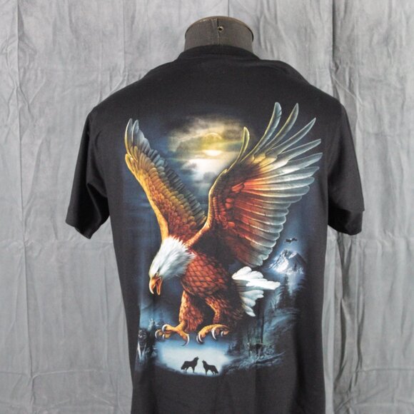 Vintage Graphic T-shirt - Bald Eagle Big Graphic Rock Chang - Men's Large - Picture 5 of 9